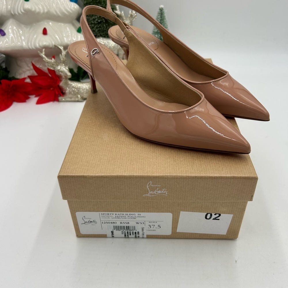 Christian louboutin women's sporty Kate 55 Patent Leather size 37 made Italy - Picture 3 of 10